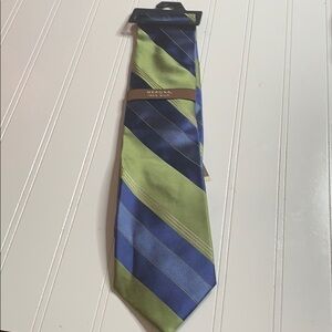 NWT Merona Blue Green 100% Silk Tie